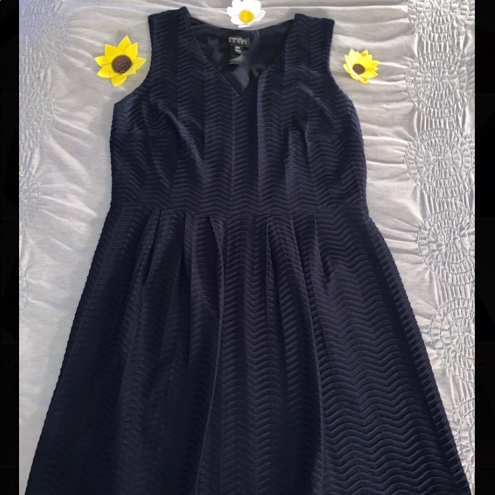 Sleeveless Navy Dress